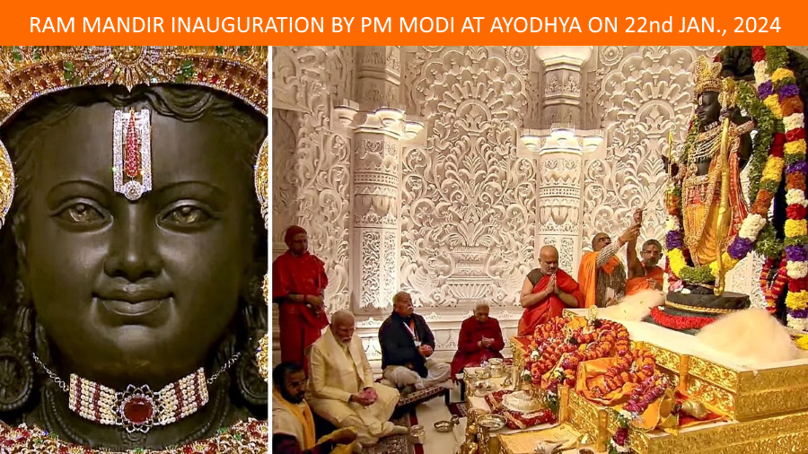 Prime Minister Modi shares video of Ram Mandir inauguration in Ayodhya